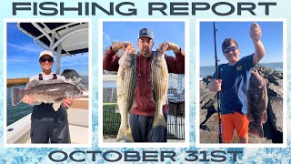 New Jersey Fishing Report October 31st #fishingreport #fishing #stripedbassfishing