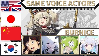 Zenless Zone Zero - Burnice ALL Language Voice Actors, Same Anime & Game Characters