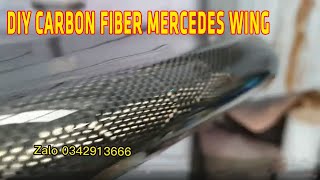 Demo cánh gió MERCEDES ốp carbon fiber - Demo MERCEDES spoiler with carbon fiber