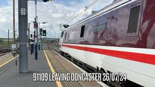 91109 Leaving Doncaster on 26/7/24