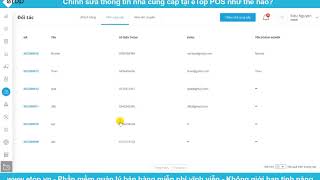 Chỉnh sửa thông tin nhà cung cấp tại eTop POS như thế nào?