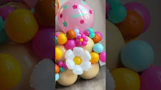 Фотозона фигура из шаров для девочки с цветами - Balloons figure photo zone for a girl with flowers