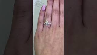 2.5ct Pear Shape Diamond 1 Row Engagement Ring - "Madison"