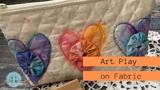 Art Play on Fabric, A Watercolor Painted Pouch