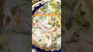 Creamy cucumber salad #food #trending #viralvideo #trending #trend #viralshort #shorts #easyrecipe