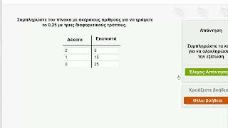 Αναδιάταξη με δεκαδικούς: 0,25