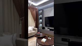 Modern Media Wall Design | Perfect Living Area #livingroomdecor #trending #decoration #shorts #viral