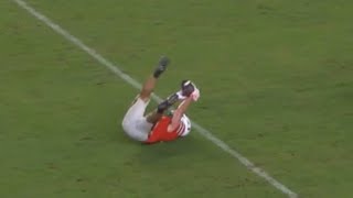 MIAMI RECEIVER SLIPS AND MAKES AN UNREAL CATCH!