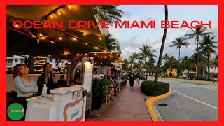 Ocean Drive Miami Beach Florida USA |  Walking tour - January 2022