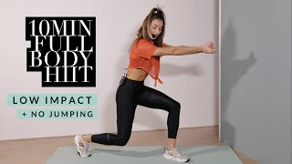 10MIN Low Impact FULL BODY HIIT (No Jumping) | Rowen Aida