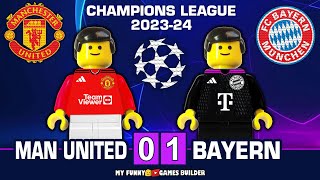 Manchester United vs Bayern 0-1 • Champions League 2023/24 • All Goals & Highlights in Lego Football