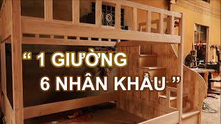 GIƯỜNG NGỦ 2 TẦNG GỖ SỒI GIÁ RẺ