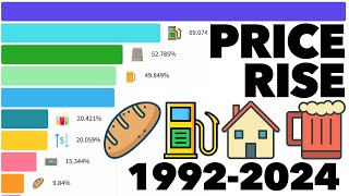 Price of The Most Popular Items Since 1992-2024