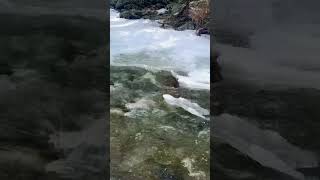 beautiful view #snowy water flow #shorts #ytshorts #Mudita-RH