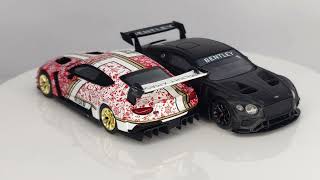 MINI GT Bentley continental GT3 //  no#188 Christmas edition // no#177 TEST CAR matt black // 1/64