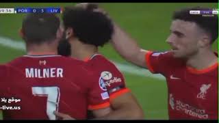 هدف محمد صلاح الثاني له والثالث لليفربول و بورتو دوري أبطال أوروبا اليوم 28/9/2021