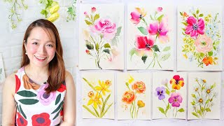 Skillshare Class Intro Video: Watercolor Floral Challenge