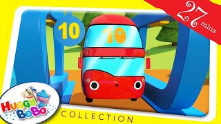 Ten Little Buses | + Lots More Nursery Rhymes | By HuggyBoBo