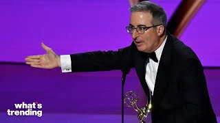 John Oliver Drops F-BOMB While Honoring Deceased Dog at Emmys