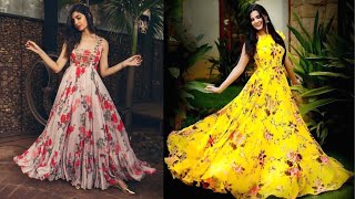 Top 30 unique floral print gown design || Floral printed gown ideas