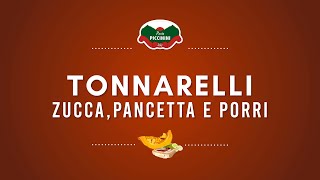 Tonnarelli zucca, pancetta e porri