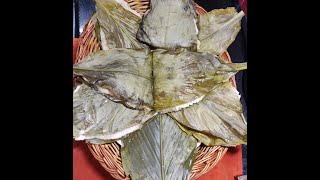 Manjal Iretha Gatti/Turmeric leaf dumplings/Patholi