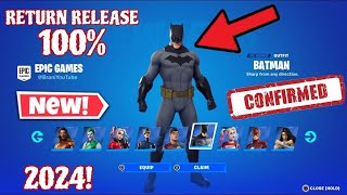 DC SKINS RETURN RELEASE DATE in FORTNITE ITEM SHOP! (DC Skins Returning 2024)