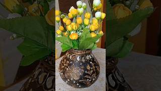 Easy & beautiful Matka decoration// Diy flower pot// lippan art on matka #diy #homedecor #art