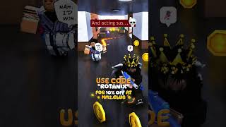 He was acting SUS.. 💀 #mm2 #mm2sheriff #shorts  #roblox #murdermystery2