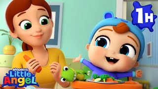 Eat your Vegetables 🥕 | Little Angel 😇 | Kids Learn! | Nursery Rhymes | Sing Along