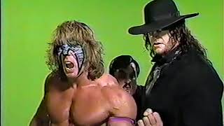 Ultimate Warrior and Undertaker Promo on Berzerker/Shango (06-07-1992)