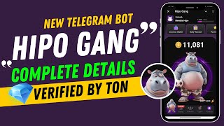 Hipo Gang New Telegram Bot | Hipo Gang Complete Details | How to Earn Money from Telegram