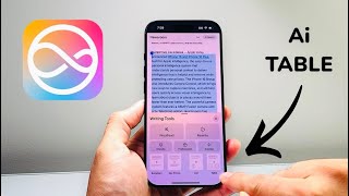 How To Use Table Writing Tool AI on iPhone