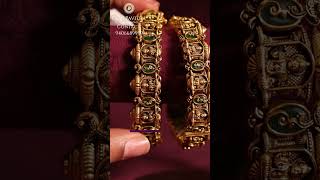 Gold Bangles with Emeralds Collection || Antique Temple Jewellery II Devi Pavitra Gold & Diamonds