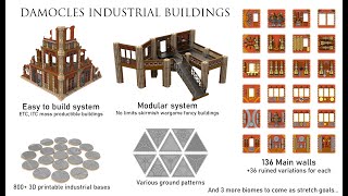 Modular building for tabletop wargame on Kickstarter