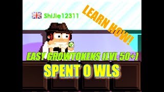 Growtopia|How To Earn Growtokens Easily 2017 Method|Level 50+ Players ONLY!