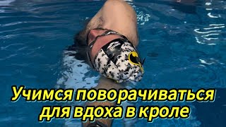 Учимся поворачиваться для вдоха в кроле