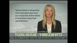 LEVIN LAW TV SPOT TYLENOL HELPLINE ISPOT.TV