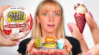 Eating Realistic MINI Foods for 24 Hours