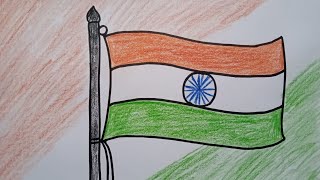 Happy Independence Day | How to draw INDIAN FLAG step by step| Easy FLAG drawing