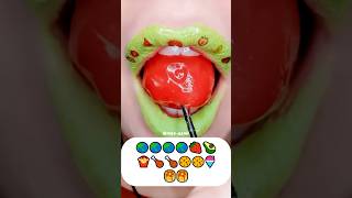 [Asmr] Eating Emoji Food 🌍🍓Cre: @SatisfyingLips What’s Next ???? #asmr #asmrsounds #mukbang