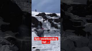 Snowboarder Disappears in Epic Crash 🤯 #shorts