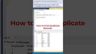 #SQL How to Find Duplicates in a Table? #datascience #programming #coding #sqltutorial