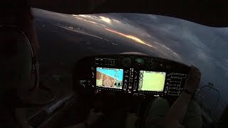 БЛУГА ночной полет на самолете Diamond DA40 NG | Night flight