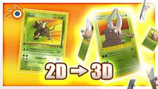 Create a 3D #Pokemon Card in Blender | Tutorial