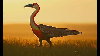 Dragon-toucan walking through the Serengeti.