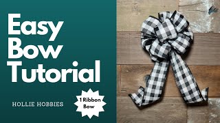 How To Make a Bow/ How To Make a Bow out of Ribbon/How To Make a Bow for Beginners/Easy Bow Tutorial