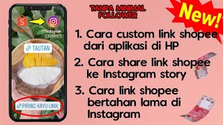 TERBARU!!! TAUTAN SHOPEE DI INSTAGRAM STORY TANPA MIN FOLLOWER