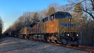 UP 6759 AC44CW Leads Loaded UP Coal Train w/ Rear DPU