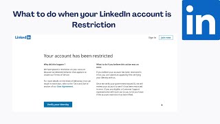 LinkedIn account restriction/removed/recovery/ how to verify identity of LinkedIn restricted account